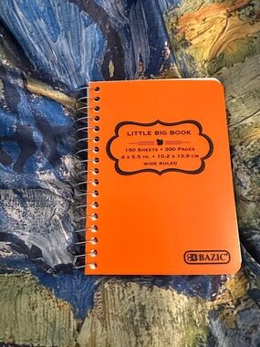Orange Spiral Notebook - Little Big Book, Wide Ruled